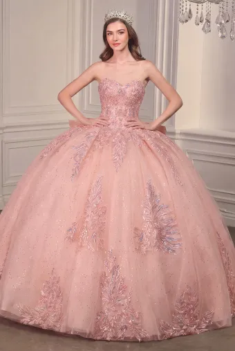 Ladivine by Cinderella Divine 15715  Quinceanera Ballgown Sweetheart Applique Floor-Length Dress #2 frontface vertical thumbnail