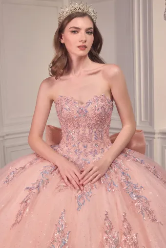 Ladivine by Cinderella Divine 15715  Quinceanera Ballgown Sweetheart Applique Floor-Length Dress #7 frontface vertical cropped thumbnail