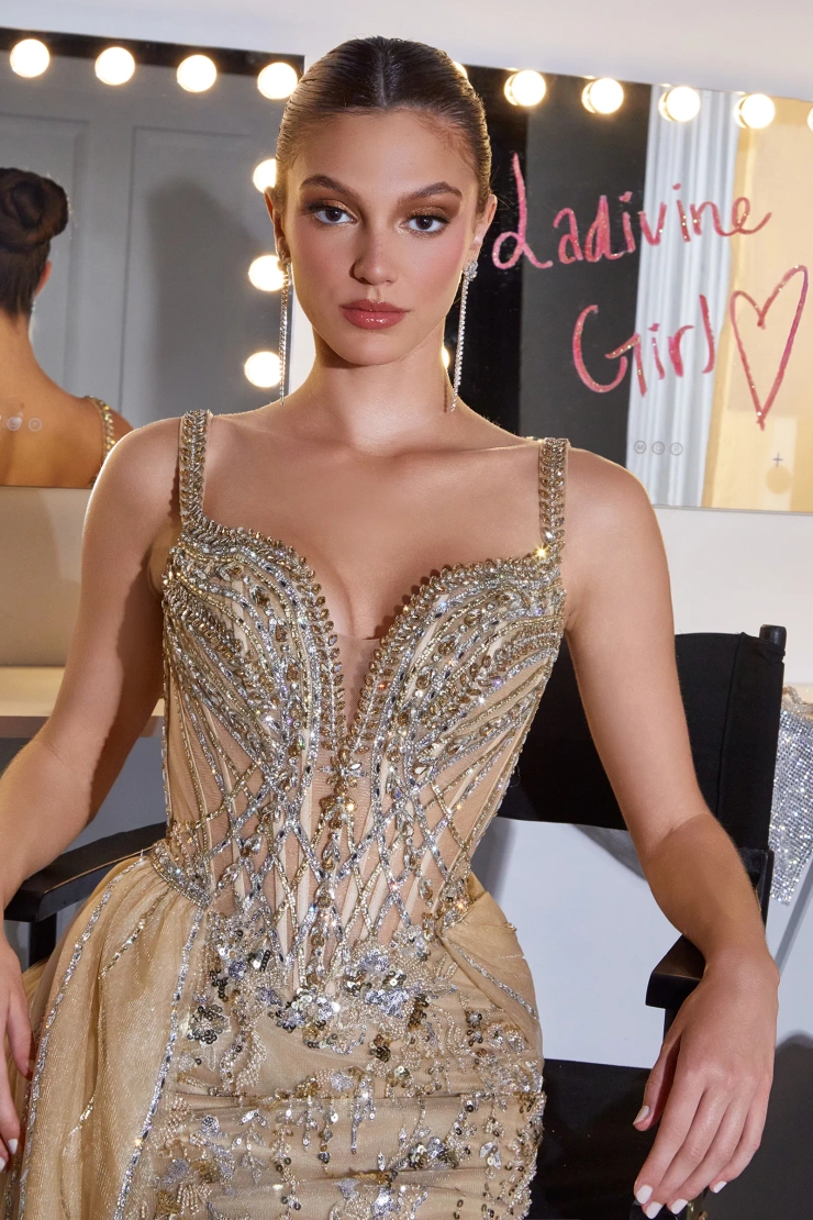 Ladivine by Cinderella Divine Style #CDS570 #8 Gold frontface vertical cropped picture