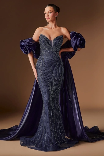 Ladivine by Cinderella Divine Style #CJ933 $2 Navy frontface vertical thumbnail