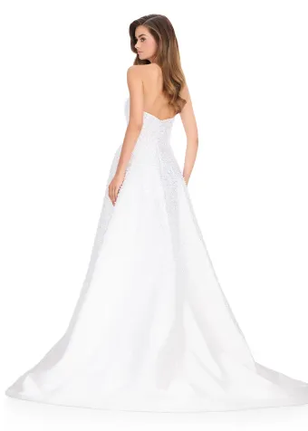 Ashley Lauren 12167  Stunning Strapless Prom Ballgown with Beading #8 backface vertical thumbnail