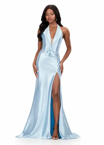 Ashley Lauren 12238   Glamorous Plunging Halter Gown - Prom & Formal Dress #0 default frontface vertical thumbnail