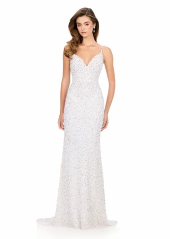 Ashley Lauren 12244   Sparkling Beaded Fitted Gown V-Neck Low Back Floor-Length #3 frontface vertical thumbnail