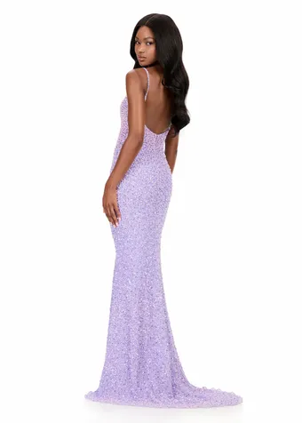 Ashley Lauren 12244   Sparkling Beaded Fitted Gown V-Neck Low Back Floor-Length #10 backface vertical thumbnail