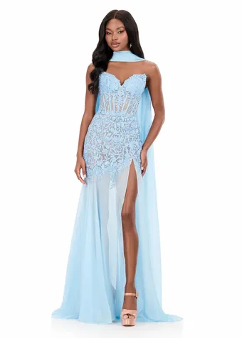 Ashley Lauren 12257   Glamorous Fitted Formal Gown | Evening Dress #0 default frontface vertical thumbnail