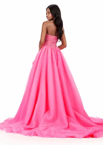 Ashley Lauren 12281   Whimsical Embellished Ballgown with Ruffle Skirt #4 backface vertical thumbnail