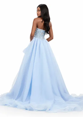 Ashley Lauren 12281   Whimsical Embellished Ballgown with Ruffle Skirt #5 backface vertical thumbnail