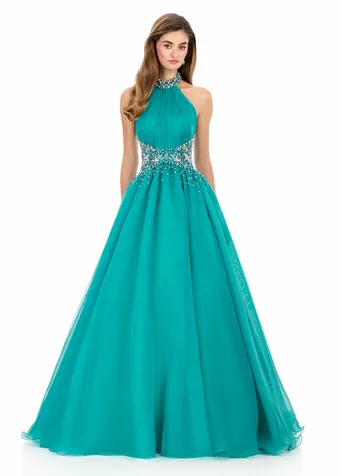 Ashley Lauren 12283   Elegant Halter Ballgown with Sparkling Embellishments #1 frontface vertical thumbnail