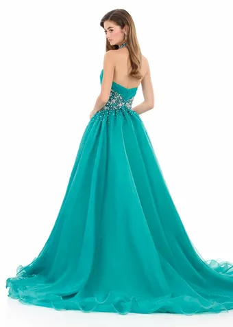 Ashley Lauren 12283   Elegant Halter Ballgown with Sparkling Embellishments #5 backface vertical thumbnail