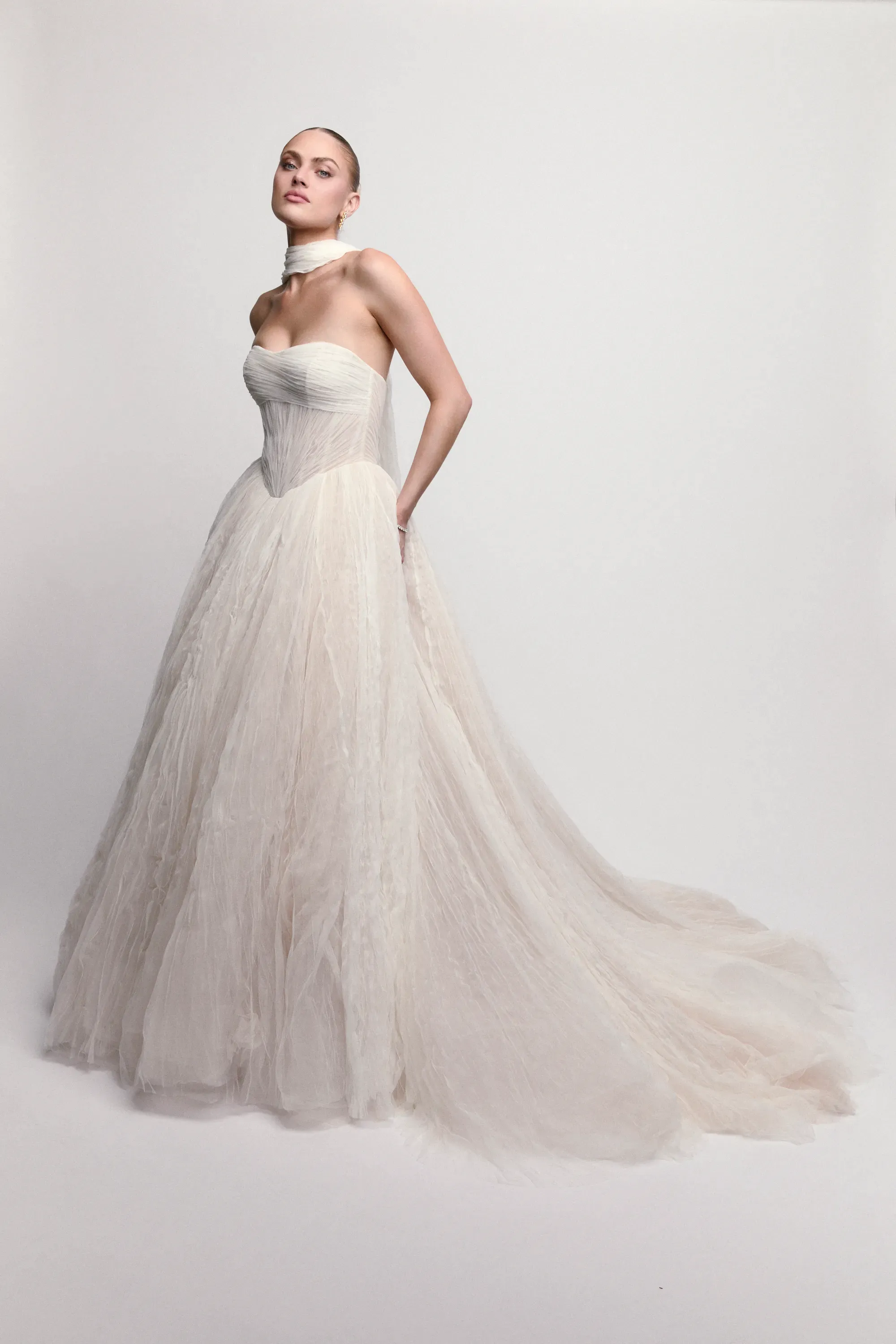 Watters | Bliss Bridal - Corneilia with Scarf | Bliss Bridal
