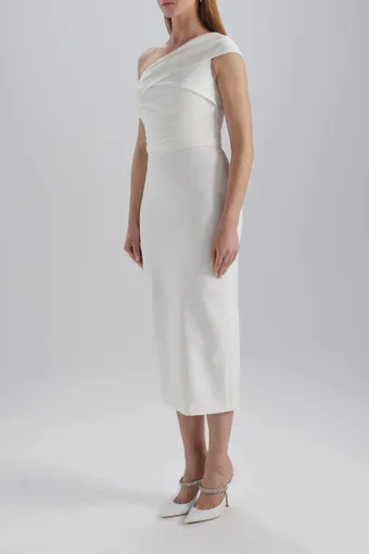 Amsale Little White Dress #LW271 #1 frontface vertical thumbnail