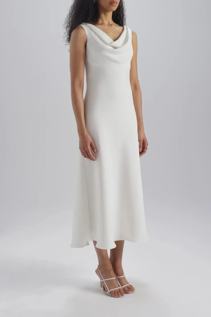 chinese dress ladies Mikado Mini Dress Ivory / 2 main image 1