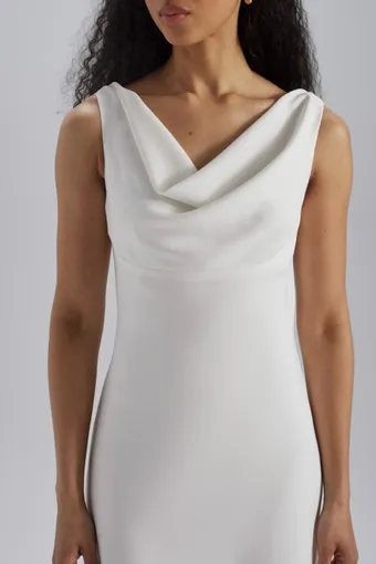 Amsale Little White Dress #LW272 #3 frontface vertical cropped thumbnail