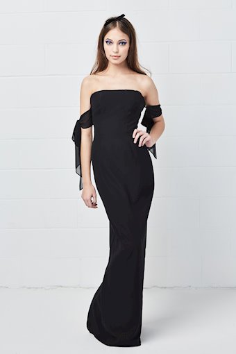 Locket by Watters 603   Strapless Sheath Gown with Off-Shoulder Sleeves #0 default frontface vertical thumbnail