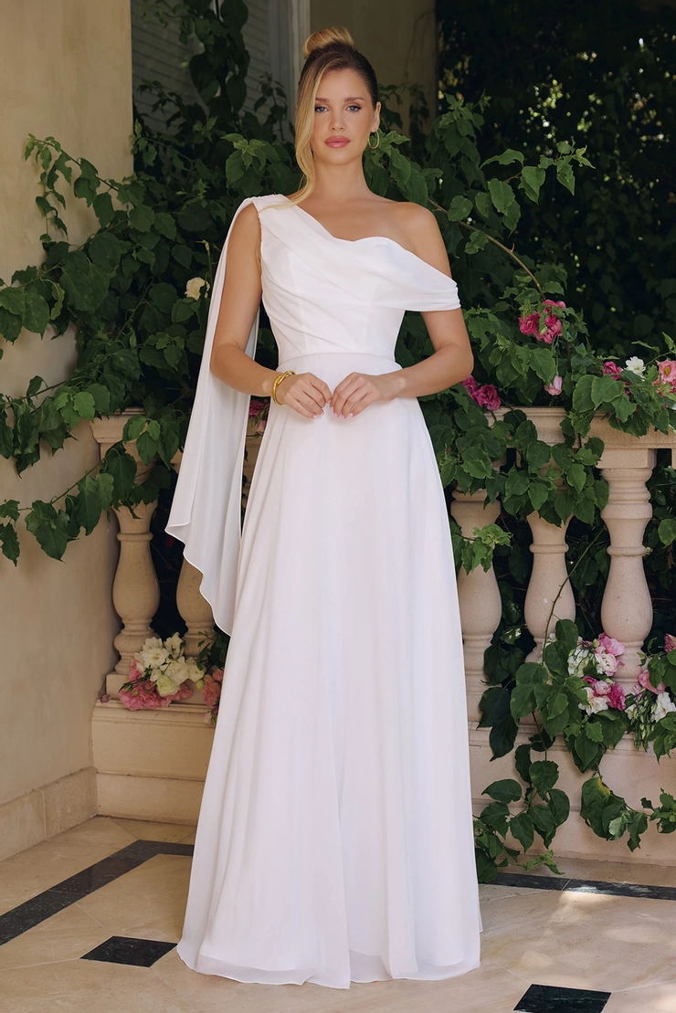 two piece white beach dress Boho Wedding Dresses,Two Piece Wedding Dress,Beach Wedding Dress,Lace Wedding Dress,WD00263, US4 / Champagne main image 1