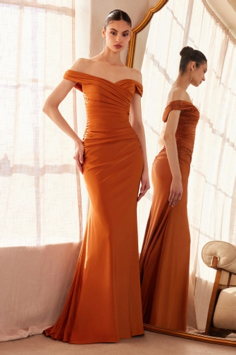 Amoris T402   Off-Shoulder Trumpet Gown for Special Occasions #16 Sienna frontface vertical thumbnail
