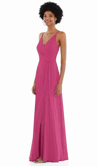 After Six 1557   Stunning V-neck A-line with Slit, Open back, Spaghetti strap #1 frontface vertical thumbnail