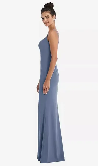 Thread TH049   Elegant V-neck Sheath with Slit #1 frontface vertical thumbnail