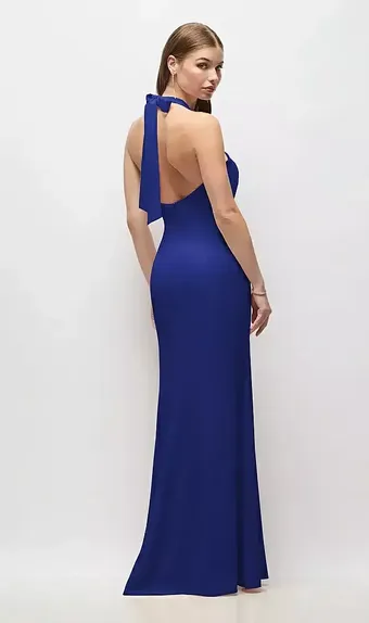 Thread TH088   Luxurious Halter Sheath with Slit, Tie-back detail, Open bac #1 backface vertical thumbnail