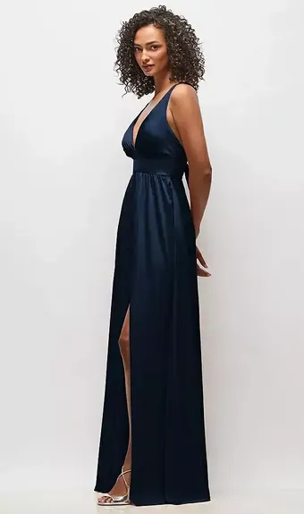 Thread TH093   Stunning V-neck A-line with Slit, Pockets, Criss-cross back #1 frontface vertical thumbnail