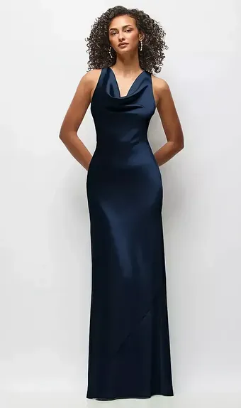 Thread TH146   Captivating Cowl neck Sheath with Open back, Criss-cross bac #0 default frontface vertical thumbnail