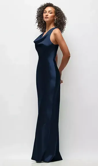 Thread TH146   Captivating Cowl neck Sheath with Open back, Criss-cross bac #1 frontface vertical thumbnail