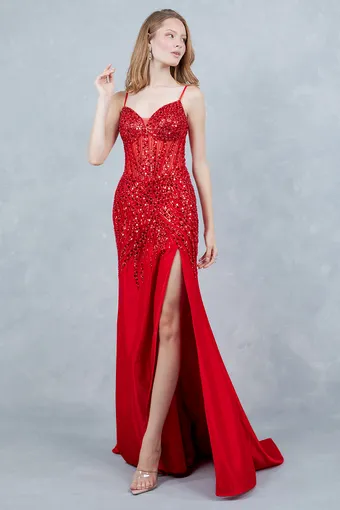 Cinderella Couture 8329J Satin Beads Embolace #2 frontface vertical thumbnail