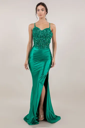 Cinderella Couture 8334J Satin Beads Embolace #2 frontface vertical thumbnail