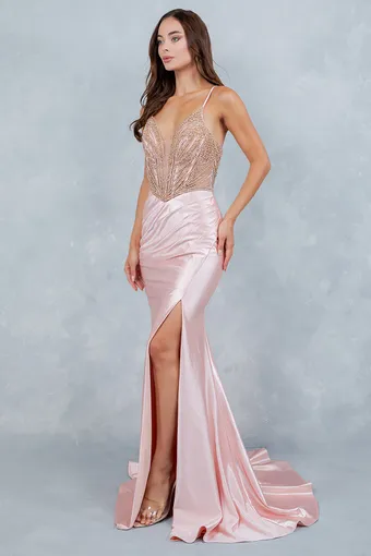 Cinderella Couture 8379J Satin Pearls Beaded #9 frontface vertical thumbnail