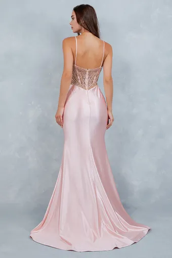 Cinderella Couture 8379J Satin Pearls Beaded #14 backface vertical thumbnail