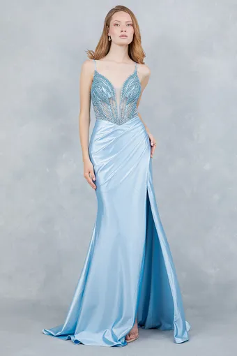 Cinderella Couture 8379J Satin Pearls Beaded #3 frontface vertical thumbnail