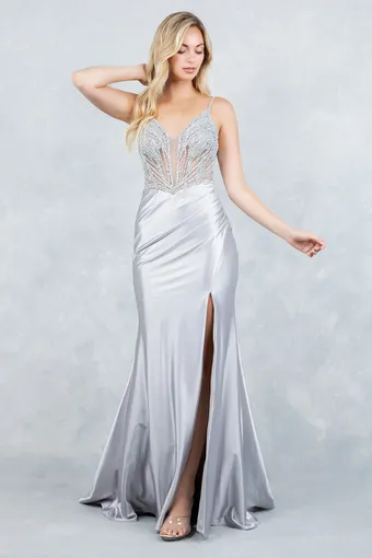 Cinderella Couture 8379J Satin Pearls Beaded #8 frontface vertical thumbnail