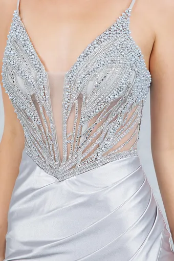 Cinderella Couture 8379J Satin Pearls Beaded #17 frontface vertical cropped thumbnail