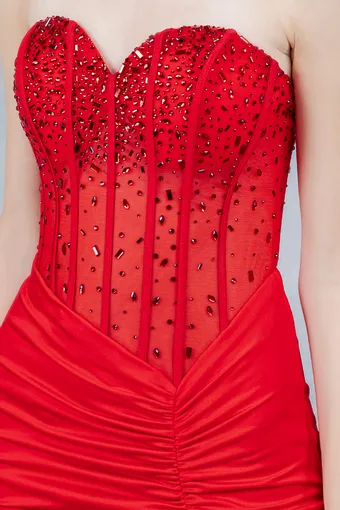 Cinderella Couture 8443J Rhinestone Satin #11 frontface vertical cropped thumbnail