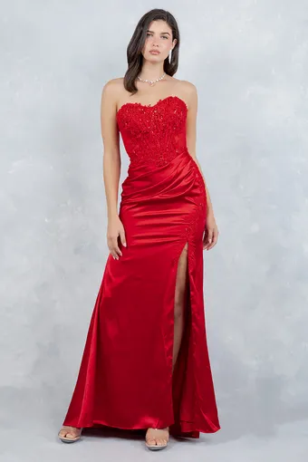 Cinderella Couture 8453J Satin Beads Embolace #5 frontface vertical thumbnail