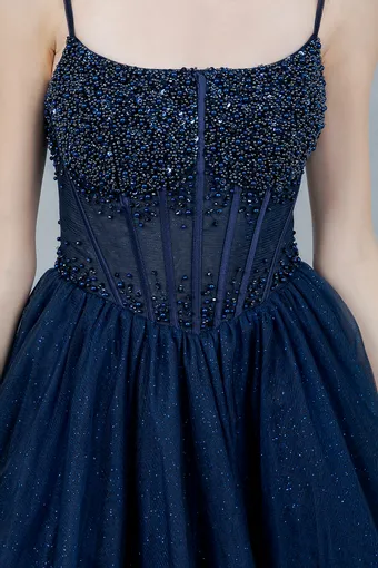 Cinderella Couture 8459J Rhinestone Tull A Line #10 frontface vertical cropped thumbnail