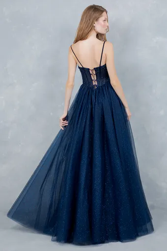 Cinderella Couture 8459J Rhinestone Tull A Line #9 default backface vertical thumbnail