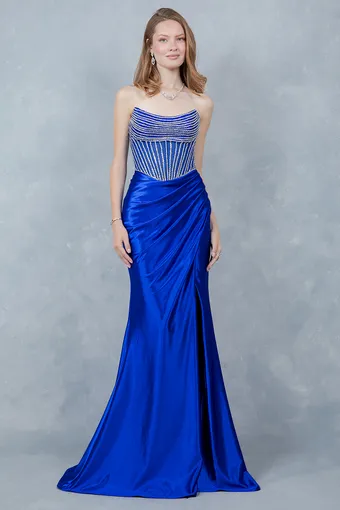 Cinderella Couture 8473J Rhinestone Satin #8 frontface vertical thumbnail