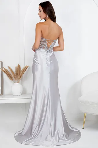 Cinderella Couture 8473J Rhinestone Satin #12 backface vertical thumbnail