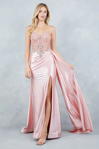 Cinderella Couture 8483J Rhinestone Satin Drape #13 vertical thumbnail