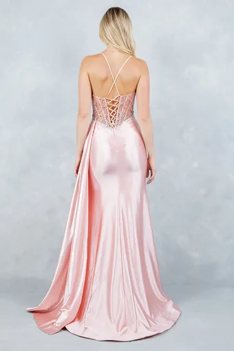 Cinderella Couture 8483J Rhinestone Satin Drape #15 backface vertical thumbnail