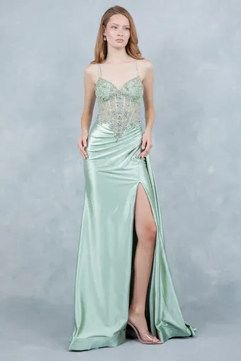 Cinderella Couture 8483J Rhinestone Satin Drape #12 vertical thumbnail