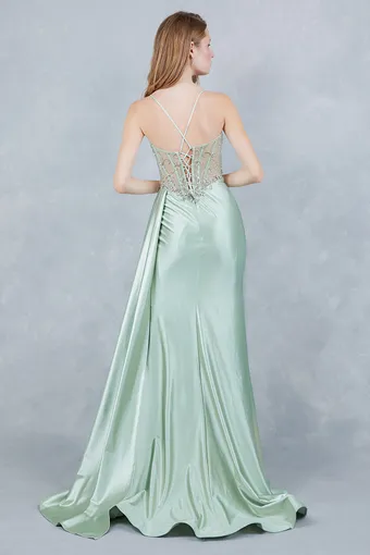 Cinderella Couture 8483J Rhinestone Satin Drape #14 default backface vertical thumbnail