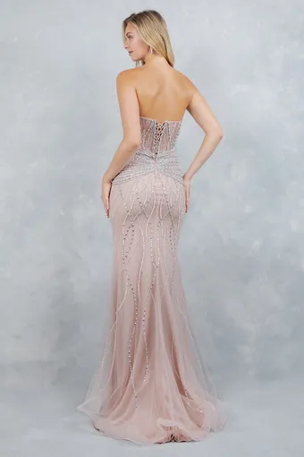 Cinderella Couture 8488J Glam Stone Tulle Gown #4 default backface vertical thumbnail