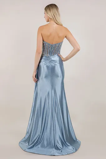 Cinderella Couture 8511J Rhinestone Shiny Satin Drape #7 backface vertical thumbnail