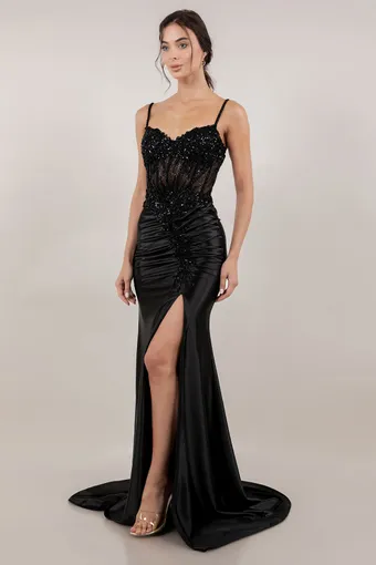 Cinderella Couture 8512J Beaded Lace Embo Satin #4 frontface vertical thumbnail