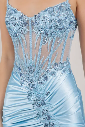 Cinderella Couture 8512J Beaded Lace Embo Satin #8 frontface vertical cropped thumbnail