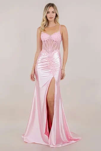 Cinderella Couture 8512J Beaded Lace Embo Satin #3 frontface vertical thumbnail