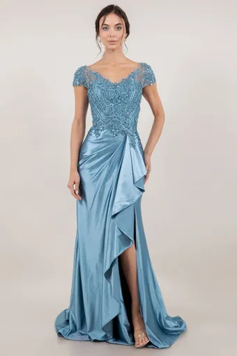 Cinderella Couture 8513M Embo Lace Satin Drape #0 default frontface vertical thumbnail