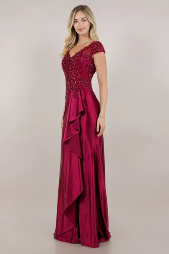 Cinderella Couture 8513M Embo Lace Satin Drape #1 frontface vertical thumbnail